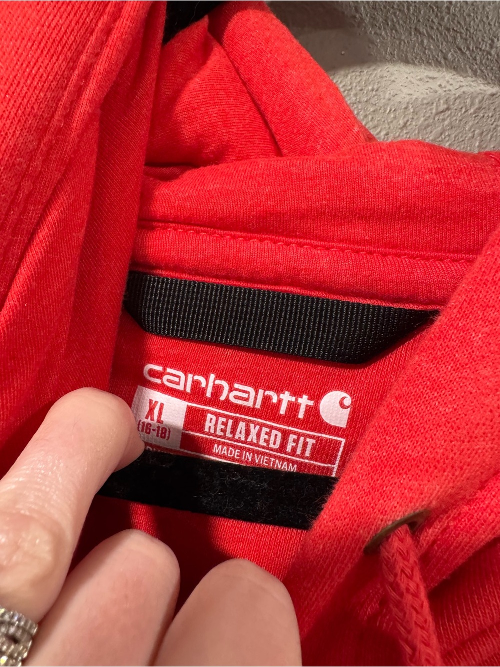 Carhartt Red Hoodie Sweatshirt - Picture 3 of 4